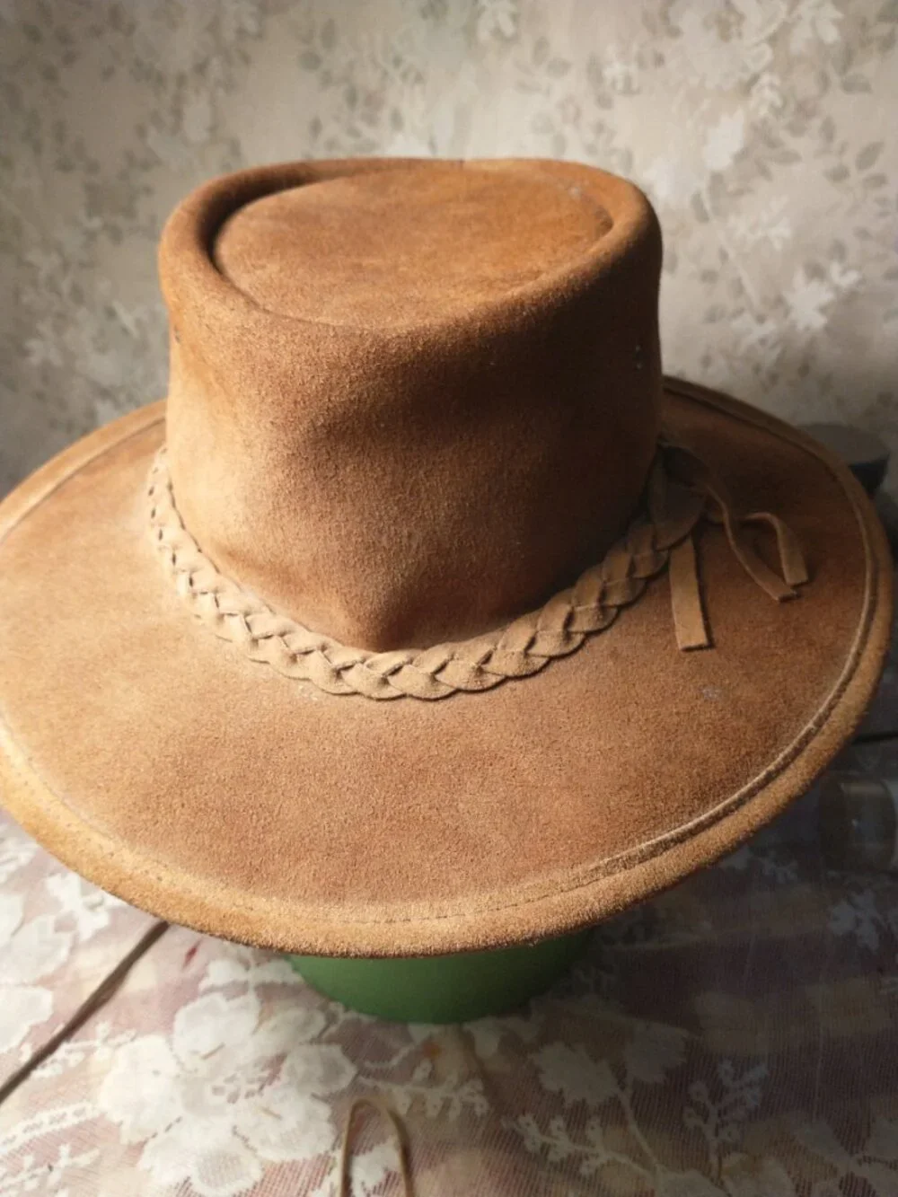 Great Australian Hat Co rough brown suede outback hat unisex made in Australia
